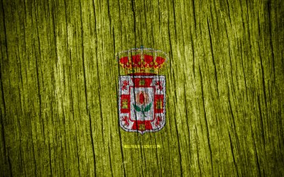 4k, bandera de granada, día de granada, provincias españolas, banderas de textura de madera, provincias de españa, granada, españa