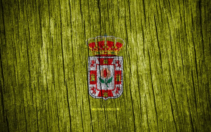 4k, bandiera di granada, giorno di granada, province spagnole, bandiere di struttura in legno, province della spagna, granada, spagna