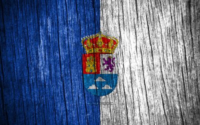 4K, Flag of Las Palmas, Day of Las Palmas, spanish provinces, wooden texture flags, Las Palmas flag, Provinces of Spain, Las Palmas, Spain