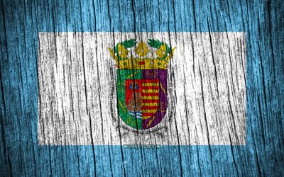 4K, Flag of Malaga, Day of Malaga, spanish provinces, wooden texture flags, Malaga flag, Provinces of Spain, Malaga, Spain