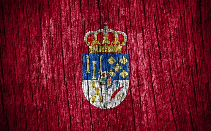 4K, Flag of Salamanca, Day of Salamanca, spanish provinces, wooden texture flags, Salamanca flag, Provinces of Spain, Salamanca, Spain
