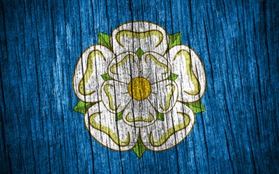 4k, bandera de yorkshire, día de yorkshire, condados ingleses, banderas de textura de madera, condados de inglaterra, yorkshire, inglaterra