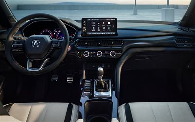 2023, Acura Integra, 4k, interior view, dashboard, front panel, Acura Integra interior, japanese cars, Acura