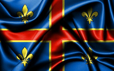 clermont-ferrand bandeira, 4k, cidades francesas, tecido bandeiras, dia de clermont-ferrand, bandeira de clermont-ferrand, seda ondulada bandeiras, frança, cidades da frança, clermont-ferrand