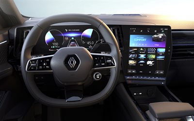 2023, Renault Austral, 4k, dashboard, interior, inside view, Austral steering wheel, Renault Austral interior, french cars, Renault