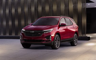 2023, Chevrolet Equinox, 4k, front view, exterior, red SUV, red Chevrolet Equinox, american cars, Chevrolet