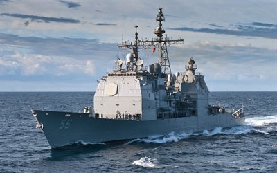 USS San Jacinto, CG56, American cruiser, US Navy, sea, warships, USA, Ticonderoga-class, United States Navy