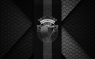 Real Burgos CF, Segunda Division, gray white knitted texture, Real Burgos CF logo, Spanish football club, Real Burgos CF emblem, football, Burgos, Spain