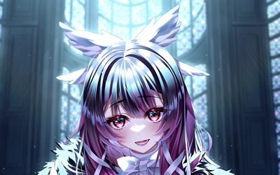 Columbina, girl with purple eyes, Genshin Impact, protagonist, Genshin Impact characters, manga, Columbina Genshin Impact