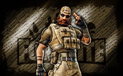 sledgehammer fortnite, 4k, ruskea diagonaalinen tausta, grunge-taide, fortnite, kuvitus, sledgehammer skin, fortnite-hahmot, sledgehammer, fortnite sledgehammer skin