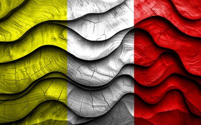 4k, benevento flagga, italiens städer, trä 3d  vågor flaggor, benevento dag, beneventos flagga, italien, benevento träflagga, italienska städer, benevento