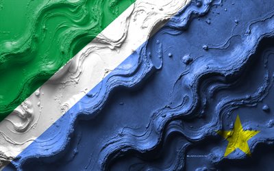 mato grosso do sul flag, 4k, textura da onda de pedra, bandeira de mato grosso do sul, 3d mato grosso do sul flag, brasil, mato grosso do sul state flag, bandeiras de estados brasileiros, mato grosso do sul