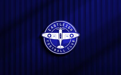 4k, eastleigh fc 3dロゴ, ナショナルリーグ, 青い3d背景, サッカー, イーストリーfcエンブレム, イーストリーfcロゴ, イーストリーfc, フットボール, イングリッシュフットボールクラブ, fcイーストリー