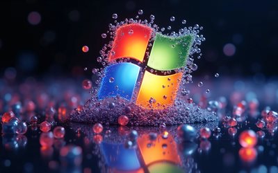 विंडोज एक्सपी 3 डी लोगो, 4k, bokeh, 3 डी ज्यामितीय आकार, अंधेरे अमूर्त पृष्ठभूमि, कलाकृति, विंडोज एक्सपी रंगीन लोगो, ज्यामितीय कला, windows xp लोगो, ओएस ब्रांड, विन्डोज़ एक्सपी, विंडोज लोगो