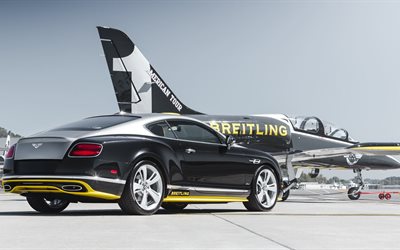 bentley continental, speed, 2015, breitling, airport, the plane, limited edition, special edition