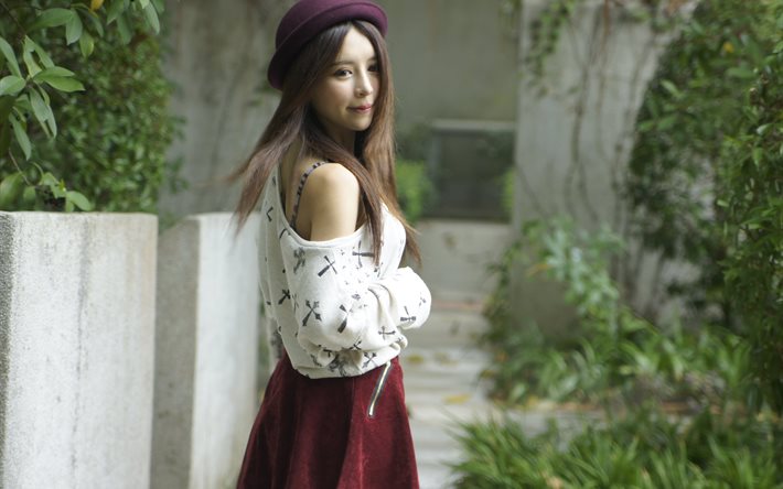 modello, taiwan, ragazza, cappello