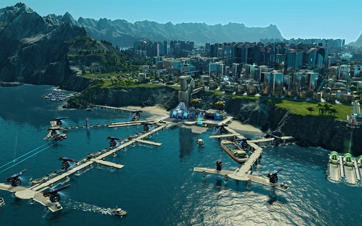 2015, video game, anno 2205, related designs, windows