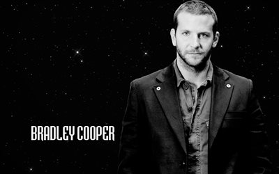 el actor bradley cooper, bradley cooper, en blanco y negro, traje