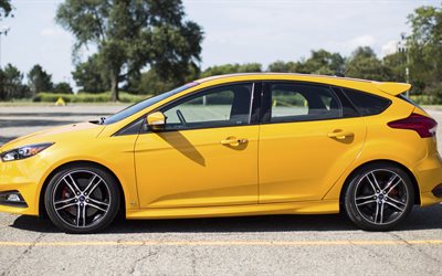 ford focus, el ford focus, con, 2015, de ford, de rendimiento, de color amarillo, mountune, kit de