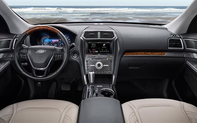 panel, platinum, interior, explorer, ford, 2016, salon, the wheel