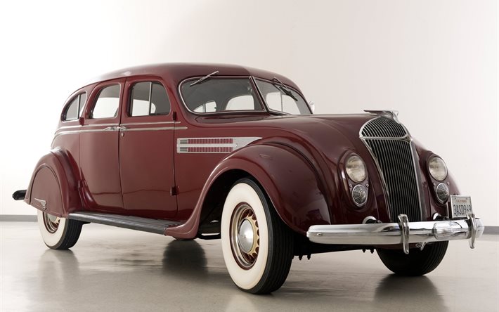 1936, chrysler, retrô, imperial, fluxo de ar, sedan, clássico
