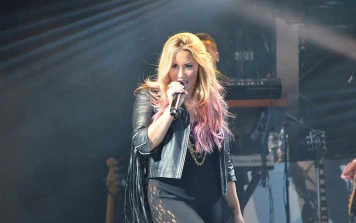 singer, performing, author, demi lovato, microphone