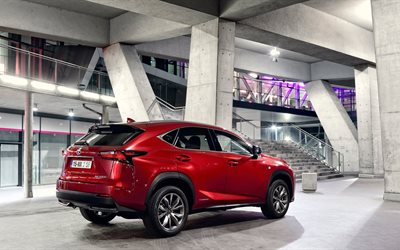 300h, euro-spec, 2015 lexus, the building, red, rear view