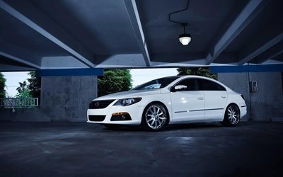 sedan, volkswagen cc, 2015, white