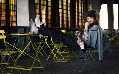 actress, selena gomez, 2014, singer, photoshoot, adidas neo, chair, composer