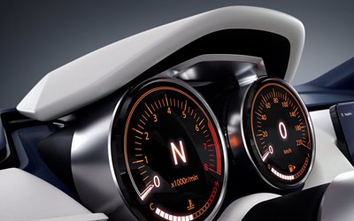 En 2015, nissan se balancent, le tableau de bord, le prototype, l'indicateur de vitesse