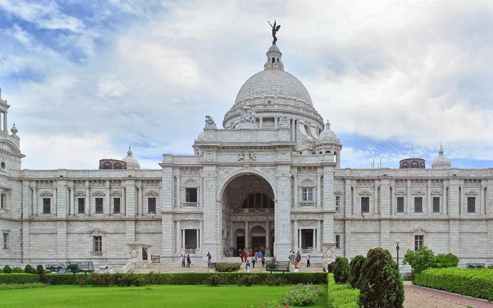 l'architettura, il palazzo, la regina victoria, victoria memorial, kolkata, india