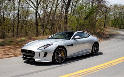 la velocità, la f-type, jaguar, awd, 2016, coupe, strada, us-spec