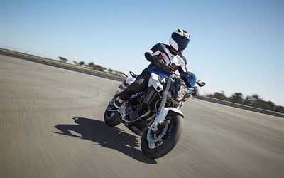 bmw f800r, en 2015, de nouvelles, de motos sport, mouvement, casque