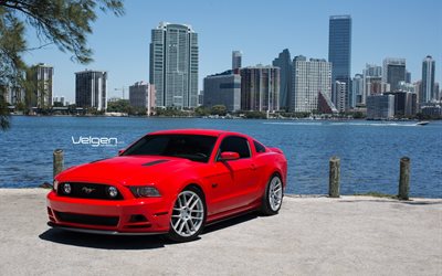 2015, atelier, velgen wheels, tuning, ford mustang, ruote, vmb6, argento opaco