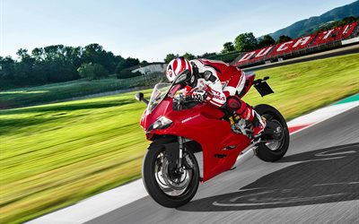 899, panigale, la superbike de ducati, rojo, 2015, de deportes, pista de ducati