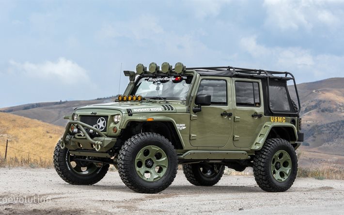 rubicon, unlimited, jeep, wrangler, 4x4, suv, 2014, grün