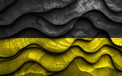 4k, bandera de múnich, ciudades de alemania, banderas de madera con ondas 3d, día de múnich, bandera de munich, alemania, bandera de madera de múnich, ciudades alemanas, munich