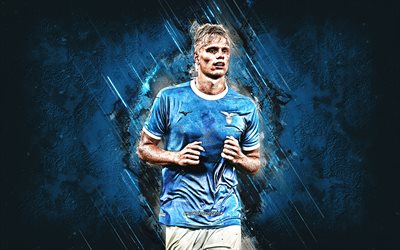 oliver provstgaard, ss lácio, fundo de pedra azul, arte grunge, lácio, série a, futebolistas dinamarqueses, futebol, lácio fc, oliver provstgaard lácio