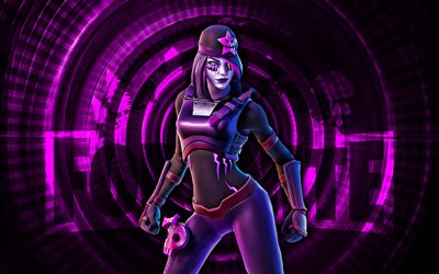 dark skully fortnite, 4k, violetti spiraali tausta, fortnite, luova, tumma kalloinen iho, fortnite dark skully skin, tumma kallo, fortnite hahmot