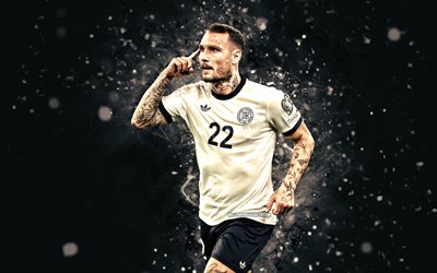 David Raum, 4k, white neon lights, Germany national football team, UEFA, German footballers, David Raum 4K, football, soccer, national teams, David Raum Germany Team