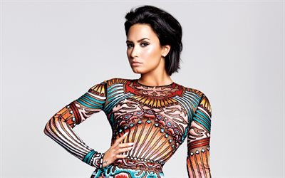 Demi Lovato, actress, singer, photoshoot, I Will Survive, brunette