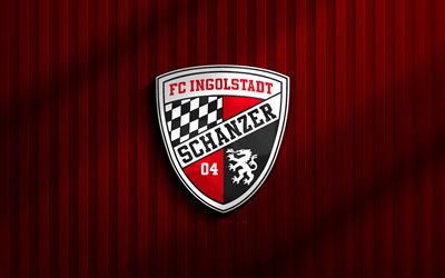 4k, fc ingolstadt 04 3d logotyp, 3 liga, röd 3d bakgrund, fotboll, fc ingolstadt 04 emblem, fc ingolstadt 04 logotyp, fc ingolstadt 04, tysk fotbollsklubb, ingolstadt 04 fc