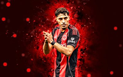 يمكن اوزون, 4k, أضواء النيون الحمراء, اينتراخت فرانكفورت, الدوري الألماني, لاعبي كرة القدم الأتراك, يمكن اوزون 4k, كرة القدم, اينتراخت إف سي, كان يلماز اوزون, إس جي آينتراخت فرانكفورت, كان أوزون آينتراخت فرانكفورت