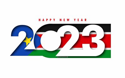 2023년 새해 복 많이 받으세요 남수단, 흰 배경, 남 수단, 최소한의 예술, 2023년 남수단 컨셉트, 남수단 2023, 2023 남수단 배경, 2023 새해 복 많이 받으세요 남수단