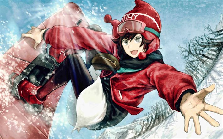 Ruby Rose, winter, manga, RWBY, snowboarding, RWBY Ice Queendom, RWBY characters, RWBY Hyousetsu Teikoku, Ruby Rose RWBY