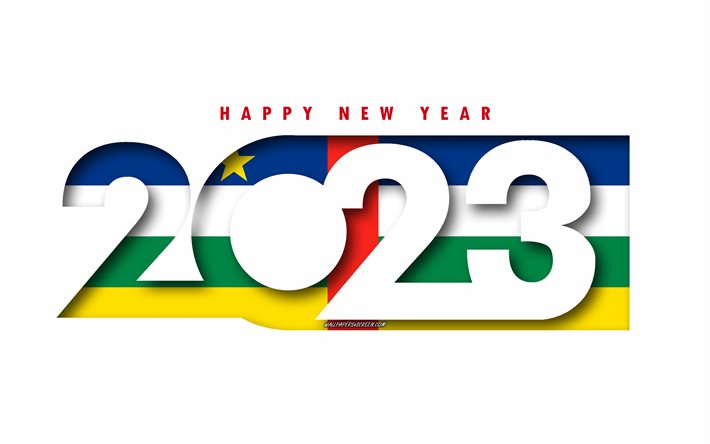 gott nytt år 2023 centralafrikanska republiken, vit bakgrund, centralafrikanska republiken, minimal konst, 2023 centralafrikanska republikens koncept, niger 2023, bakgrund från centralafrikanska republiken 2023