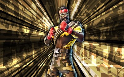 4k, bandoulière verte, fond de rayons verts, apparence de bandoulière verte, bandoulière verte fortnite, art abstrait, skin de bandoulière fortnite vert, personnages fortifiés, fortnite, art créatif