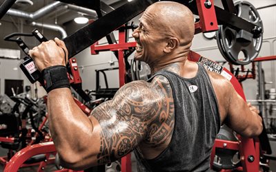 4k, dwayne johnson, palestra, attori americani, bodybuilding, formazione, hollywood, star del cinema, dwayne douglas johnson, attori popolari, superstar, la roccia, celebrità americana, photoshoot di dwayne johnson