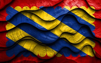 4k, drapeau de nivernais, provinces de france, drapeaux d'ondes 3d en bois, jour de nivernais, france, drapeau en bois de nivernais, europe, provinces françaises, nivernais