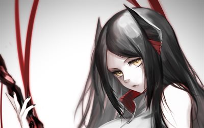 ines, œuvres d'art, manga, arknights, fan art, personnages d'anime, yeux jaunes, personnages arknights, ines arknights